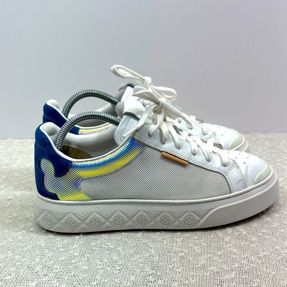 TORY BURCH Ladybug Lace Up Low Top Sneakers Shoes Women's 10.5 - Picture 2 of 12